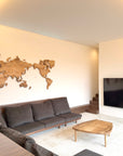 クス材の世界地図。全景。オーダーメイド家具事例写真。