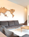 クス材の世界地図。全景下目から。オーダーメイド家具事例写真。