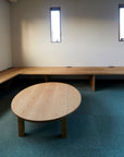 ローテーブル。クリ材。全景3。オーダーメイド家具事例写真。