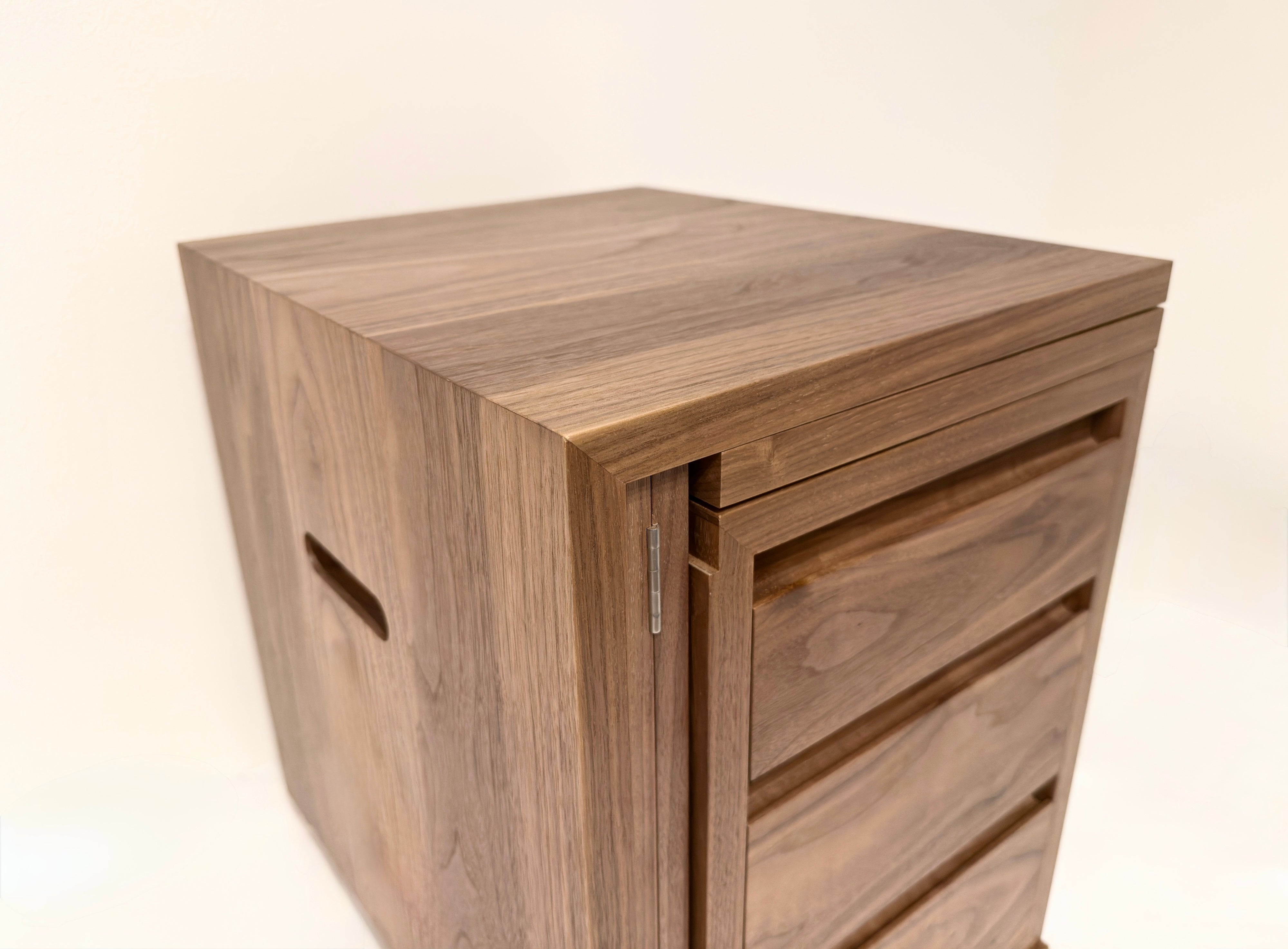 折りたたみ化粧台。左斜め上から。オーダーメイド家具事例写真。